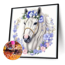 Load image into Gallery viewer, White Horse 30*30CM (canvas) Full Round Drill Diamond Painting
