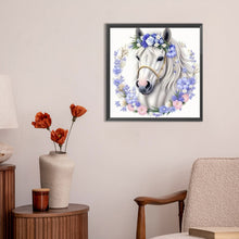 Load image into Gallery viewer, White Horse 30*30CM (canvas) Full Round Drill Diamond Painting
