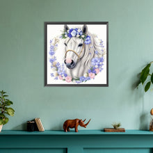 Load image into Gallery viewer, White Horse 30*30CM (canvas) Full Round Drill Diamond Painting
