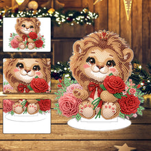 Load image into Gallery viewer, Acrylic Rose Lion Desktop Diamond Art Kits for Adults Beginner Decor (Rose Lion)
