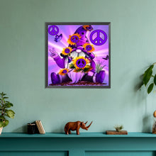 Load image into Gallery viewer, Sunflower Gnome 30*30CM (canvas) Full Round Drill Diamond Painting
