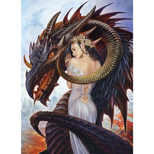 Load image into Gallery viewer, Dragon And Woman 40*55CM (canvas) Full AB Round Drill Diamond Painting
