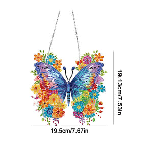 Acrylic Butterfly Single Side Diamond Art Hanging Pendant for Wall Home Decor
