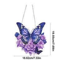 Load image into Gallery viewer, Acrylic Butterfly Single Side Diamond Art Hanging Pendant for Wall Home Decor
