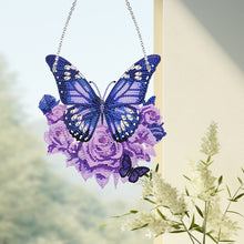 Load image into Gallery viewer, Acrylic Butterfly Single Side Diamond Art Hanging Pendant for Wall Home Decor
