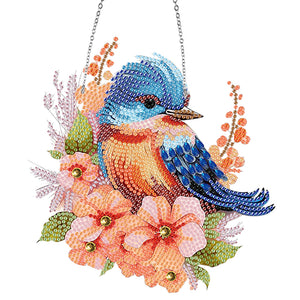 Cute Acrylic Bird Single-Side Diamond Art Hanging Pendant for Home Wall Decor