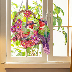 Cute Acrylic Bird Single-Side Diamond Art Hanging Pendant for Home Wall Decor