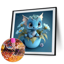 Load image into Gallery viewer, Little Blue Dinosaur 30*30CM (canvas) Full Round Drill Diamond Painting
