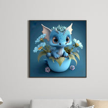 Load image into Gallery viewer, Little Blue Dinosaur 30*30CM (canvas) Full Round Drill Diamond Painting
