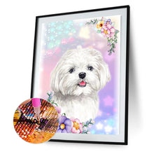 Load image into Gallery viewer, Little White Dog 30*40CM (canvas) Full Round Drill Diamond Painting
