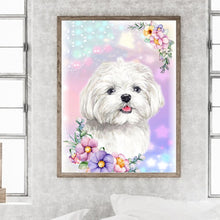 Load image into Gallery viewer, Little White Dog 30*40CM (canvas) Full Round Drill Diamond Painting
