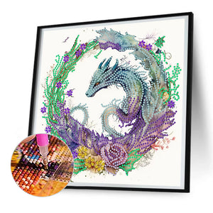 Circling Dragon 30*30CM (canvas) Partial Special-Shaped Drill Diamond Painting