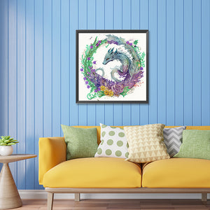 Circling Dragon 30*30CM (canvas) Partial Special-Shaped Drill Diamond Painting