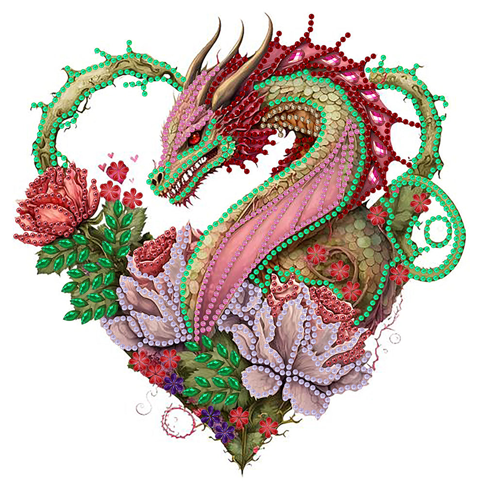 Circling Dragon 30*30CM (canvas) Partial Special-Shaped Drill Diamond Painting