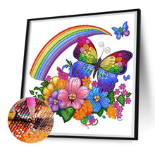 Load image into Gallery viewer, Rainbow Butterfly 30*30CM (canvas) Partial Special-Shaped Drill Diamond Painting
