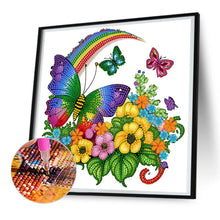 Load image into Gallery viewer, Rainbow Butterfly 30*30CM (canvas) Partial Special-Shaped Drill Diamond Painting
