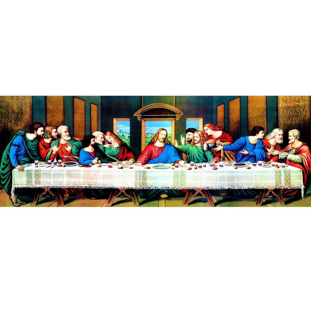 The Last Supper 80x30cm(canvas) partial round drill diamond painting