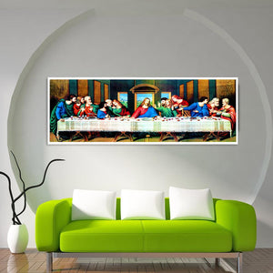 The Last Supper 80x30cm(canvas) partial round drill diamond painting
