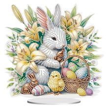 Load image into Gallery viewer, Special Shape Easter Rabbit Egg Flower Desktop Diamond Art Home Decor (LL140)
