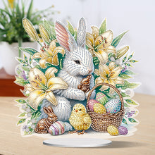 Load image into Gallery viewer, Special Shape Easter Rabbit Egg Flower Desktop Diamond Art Home Decor (LL140)
