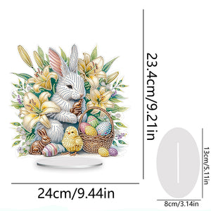 Special Shape Easter Rabbit Egg Flower Desktop Diamond Art Home Decor (LL140)