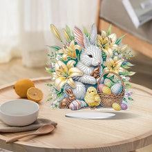 Load image into Gallery viewer, Special Shape Easter Rabbit Egg Flower Desktop Diamond Art Home Decor (LL140)
