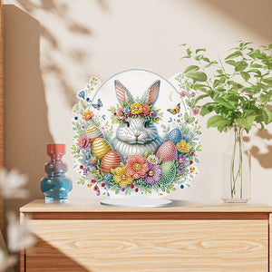 Special Shape Easter Rabbit Egg Flower Desktop Diamond Art Home Decor (LL141)