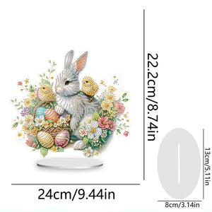 Special Shape Easter Rabbit Egg Flower Desktop Diamond Art Home Decor (LL142)