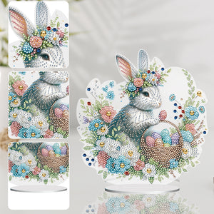 Special Shape Easter Rabbit Egg Flower Desktop Diamond Art Home Decor (LL143)