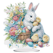 Load image into Gallery viewer, Special Shape Easter Rabbit Egg Flower Desktop Diamond Art Home Decor (LL144)
