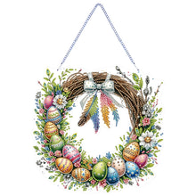 Load image into Gallery viewer, Single Sided Easter Wreath Diamond Art Hanging Pendant Wall Decor (Bowknot)
