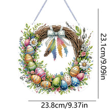 Load image into Gallery viewer, Single Sided Easter Wreath Diamond Art Hanging Pendant Wall Decor (Bowknot)
