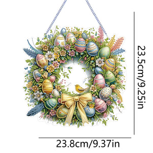 Single Sided Easter Wreath Cute Diamond Art Hanging Pendant Wall Decor (Bird)