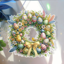 Load image into Gallery viewer, Single Sided Easter Wreath Cute Diamond Art Hanging Pendant Wall Decor (Bird)
