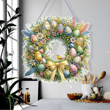 Load image into Gallery viewer, Single Sided Easter Wreath Cute Diamond Art Hanging Pendant Wall Decor (Bird)
