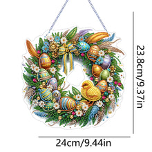 Load image into Gallery viewer, Single Sided Easter Wreath Cute Diamond Art Hanging Pendant Wall Decor (Chicken)
