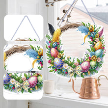 Load image into Gallery viewer, Single Sided Easter Wreath Cute Diamond Art Hanging Pendant Wall Decor (Bowknot)
