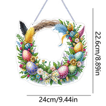 Load image into Gallery viewer, Single Sided Easter Wreath Cute Diamond Art Hanging Pendant Wall Decor (Bowknot)
