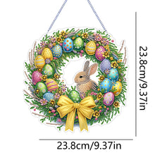 Load image into Gallery viewer, Single Sided Easter Wreath Cute Diamond Art Hanging Pendant Wall Decor (Rabbit)
