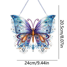 Load image into Gallery viewer, Single Sided Butterfly Diamond Art Hanging Pendant Home Decor (Purple Blue)
