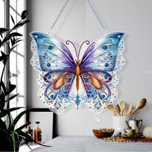 Load image into Gallery viewer, Single Sided Butterfly Diamond Art Hanging Pendant Home Decor (Purple Blue)
