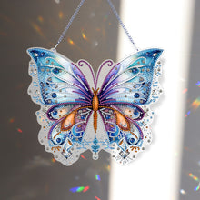 Load image into Gallery viewer, Single Sided Butterfly Diamond Art Hanging Pendant Home Decor (Purple Blue)
