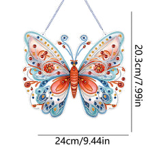 Load image into Gallery viewer, Single Sided Beauty Butterfly Diamond Art Hanging Pendant Home Decor (Red Blue)
