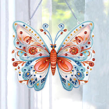 Load image into Gallery viewer, Single Sided Beauty Butterfly Diamond Art Hanging Pendant Home Decor (Red Blue)
