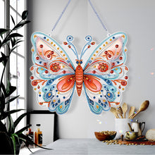 Load image into Gallery viewer, Single Sided Beauty Butterfly Diamond Art Hanging Pendant Home Decor (Red Blue)
