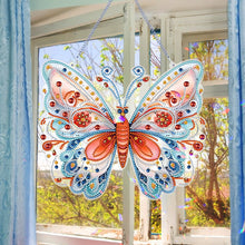 Load image into Gallery viewer, Single Sided Beauty Butterfly Diamond Art Hanging Pendant Home Decor (Red Blue)
