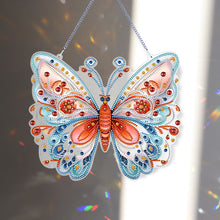 Load image into Gallery viewer, Single Sided Beauty Butterfly Diamond Art Hanging Pendant Home Decor (Red Blue)
