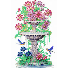 Load image into Gallery viewer, Butterfly Fountain 30*40CM (canvas) Partial Special-Shaped Drill Diamond Painting
