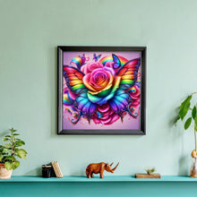 Load image into Gallery viewer, Rainbow Roses And Butterflies 30*30CM (canvas) Full Round Drill Diamond Painting
