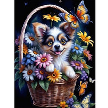 Load image into Gallery viewer, Dog In Basket 30*40CM (canvas) Full Round Drill Diamond Painting
